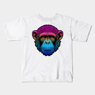 Chimp Out Sketch RGB Kids T-Shirt